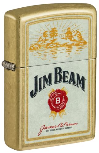 Encendedor Zippo Jim Beam metálico de latón