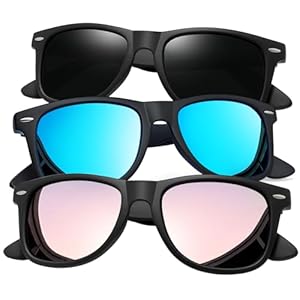Joopin 3 Pack Square Sunglasses Pol...