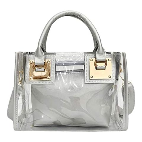 RainboSee 2Pcs Clear Tote and Clutch Set Cover
