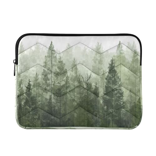 Funda para portátil de 13-14 pulgadas con diseño de árboles y protección impermeable miniatura 1