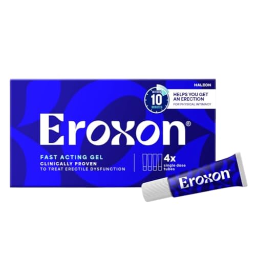 eroxon erectile dysfunction treatment gel new clinically proven topical gel helps get an erection within 10 minutes 4 single use tubes