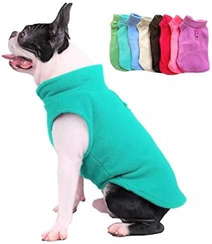 JACKO & CO - Fleece Vest Dog Sweater with Leash Ring - Soft, Warm & Lightweight Pullover Coat for Small & Medium Dogs, Puppies & Cats - Cozy Fall/Winter/Spring Pet Jacket (Turquoise, XL 7.3-10.8 kg) โ image 1