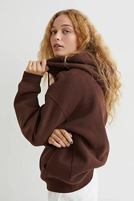Image of Full Sleeve Cotton Zipper Hooded Hoodie for Woman