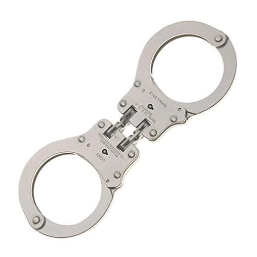 Hinged Handcuff with Nickel Finish