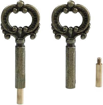 Runseaway 2PCS Lamp Turn Knob, Antique Brass On/Off Switch Key for ...
