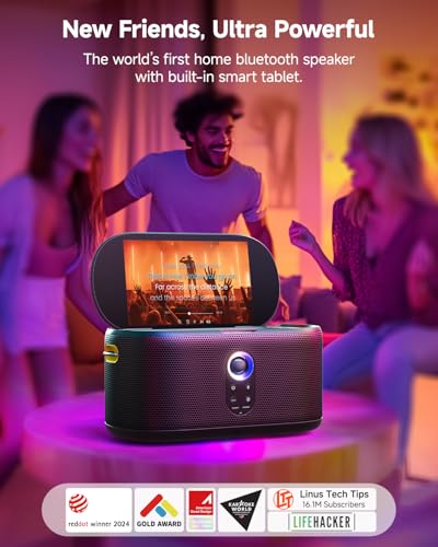 Image of Ikarao Karaoke Machine for Adults, with Lyrics Display, Karaoke System for YouTube, 280W Speaker, Autotune & EQ, Connect to TV, Portable PA System with 2 Wireless Microphones for Home Outdoor Party