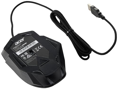 Acer Nitro Gaming Mouse, Mouse Gaming, fino a 4.200 DPI, 4 livelli DPI, 8 pulsanti funzionali, Illuminazione a LED, Pesi opzionali da 20 g (4 x 5 g), Mouse USB, Nero/Rosso - Mouse gaming - Immagine 3