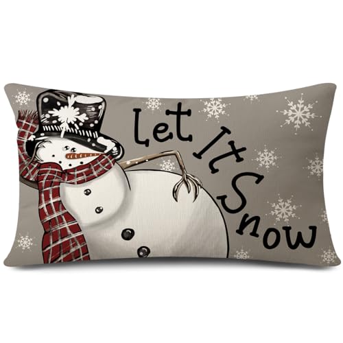 Sungeek 1 Stück Weihnachten Kissenbezug, Dekorative Zierkissenbezüge...