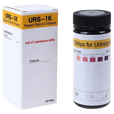 Dcolor 100Pcs/Bottle Ketone Strips Home Ketosis Urine Weight Lose Strips Cover