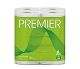 Premier Toalla de cocina absorbente de 2 capas | 60 tiradores, paquete de 4 rollos | para usos múltiples