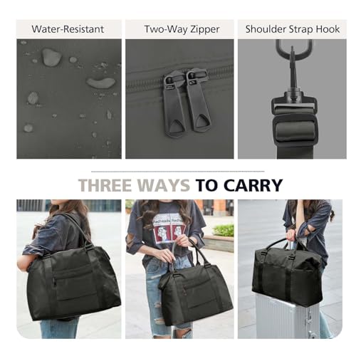 Image of Travel Duffle Bag, Waterproof Weekender Bag Carry On Tote Bags for Women, Travel Essentials Sport Gym Bag for Men, Hospital Bag for Labor and Delivery, Overnight Bag Luggage Bag with Trolley Sleeve