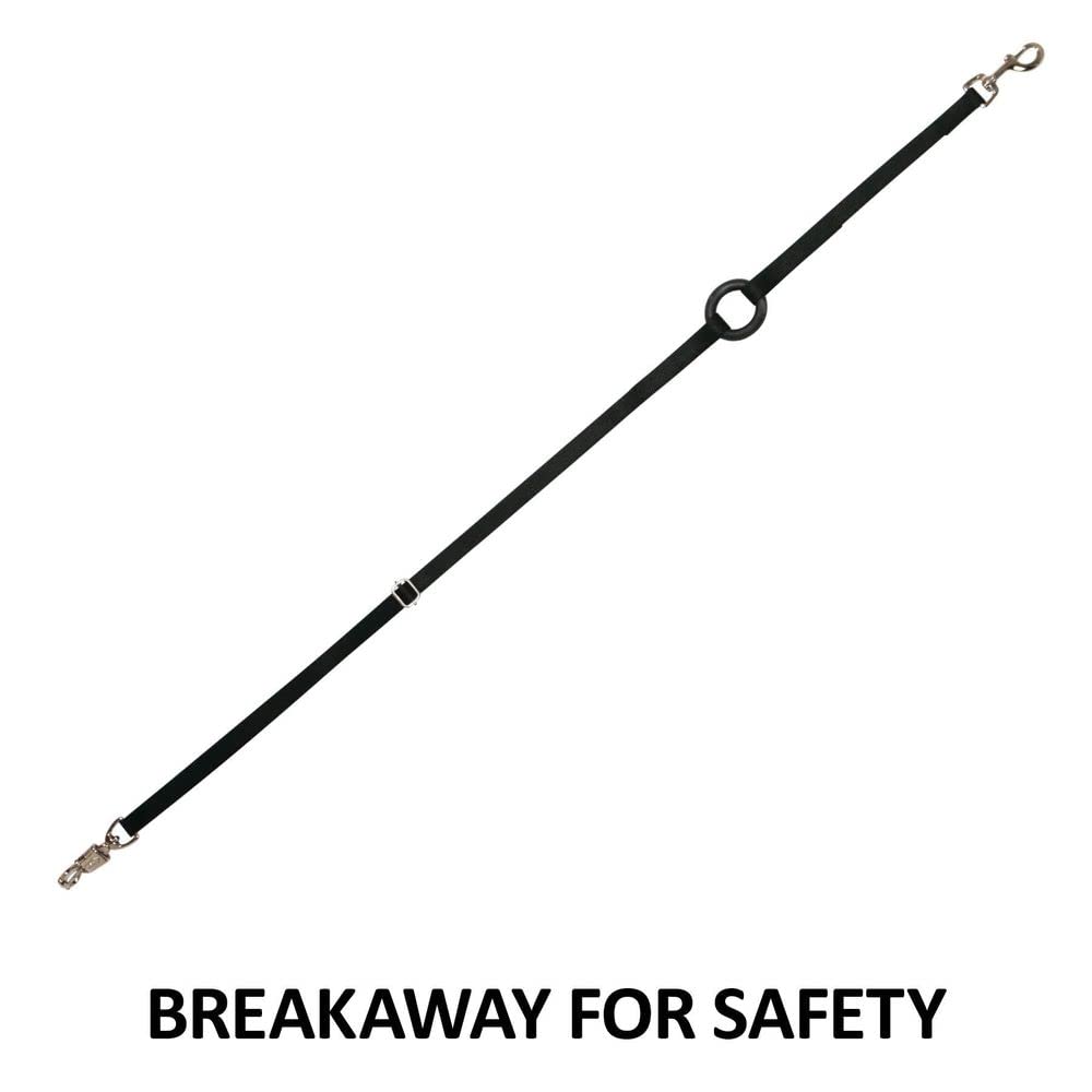 Dura-Tech Breakaway Nylon Cross Tie | Color Black | Breakaway for Horse Safety | Adjustable Stretch Feature | Heavy Duty Hardware | Includes Replacement Donuts | Stable Essential