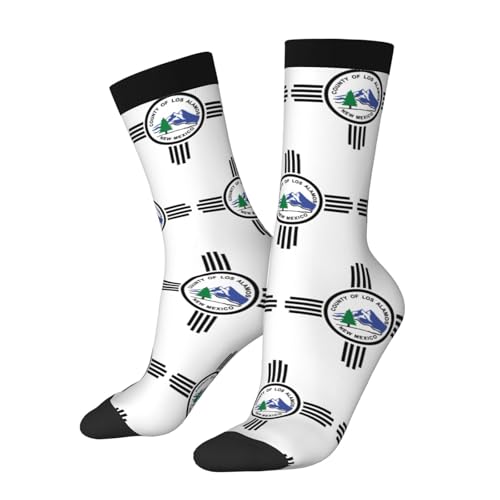 SIYTUAU Seal Of Los Alamos County, New Mexico Socks For Women Men Cushion Athletic Crew Socks Casual Wicking Socks