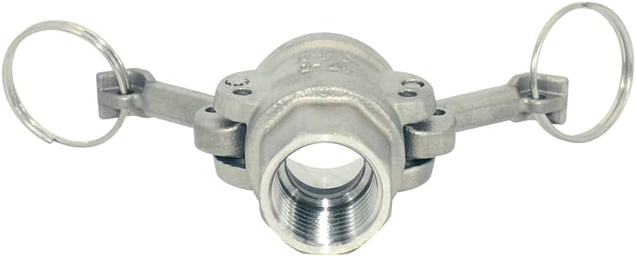 Camlock Quick Connect Coupling, D Trash Pump Adapter Female Camlock, 316 Stainless Steel, 2-Pack (3 inch)