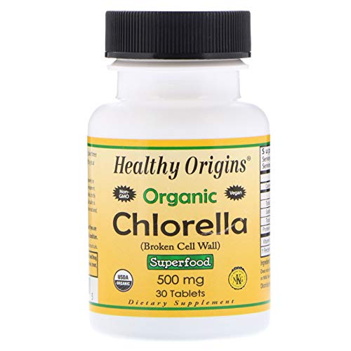 Healthy Origins Chlorella 500 Mg Organic & Kosher Certified Parry Nutra. 30 Tabs, 0.03 Pound