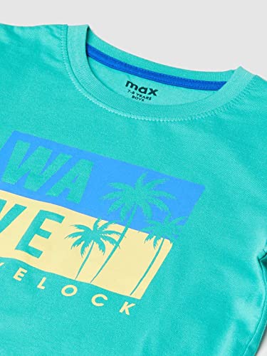 Image of Max Boy's Printed Crew Neck Regular Fit T-Shirt