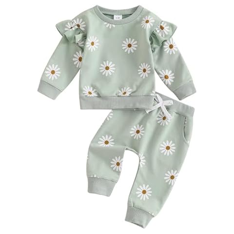 Domisola Floral Ruffle Toddler Outfit Set Cover