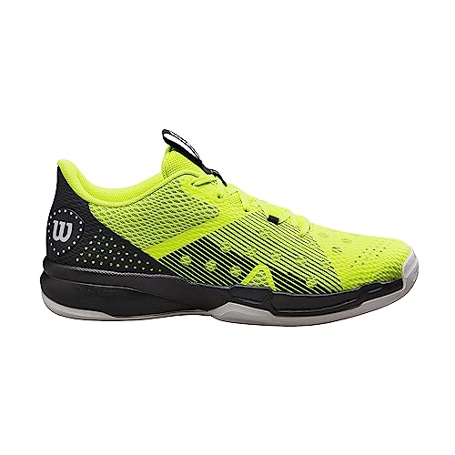Wilson HURAKN Team, Padel Sneakers Hombre, Safety Yelllow/Black, 44 2/3 EU