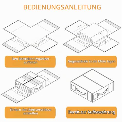 WANGIRL 6 Stück Aufbewahrung Bettwäsche Organizer, Faltbarer Aufbewahrungstasche für Bettlaken Kann in Kleiderschrank… – Ansicht 4