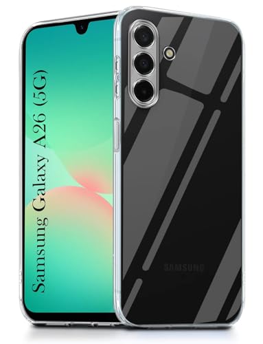 Image of Jkobi Back Case Cover for Samsung Galaxy A26 5G (Silicone Clear Shockproof Case with Camera Protection | Soft and Flexible | Transparent)