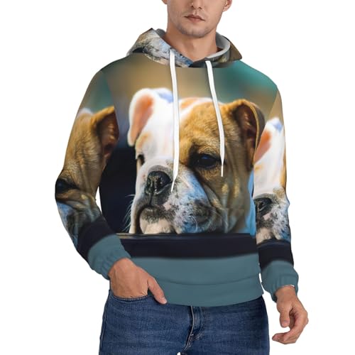 Pull en polyester imprimé bouledogue EdWal parfait pour la salle de sport et le quotidien