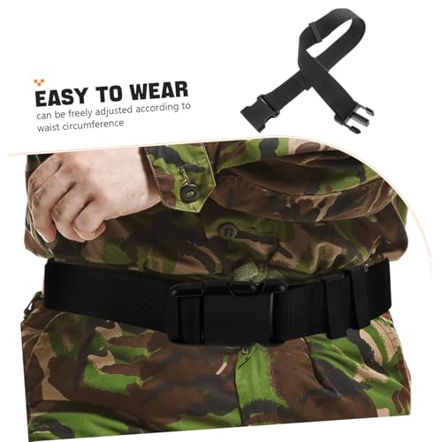 BESPORTBLE Men Adjustable Stretch Hiking Belt Nylon Webbing Quick-release Buckle Versatile for Travel Outdoor Sports and Training Elastic Design for Comfort and Style3
