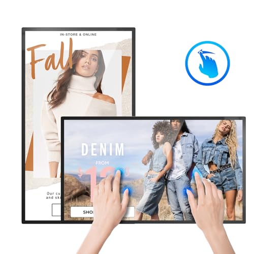 Image of 32-inch Touch Screen Monitor Wall Mount, 2K Smart Industrial Digital Signage Display, Automatic Playback, Intelligent Split Screen, Timer Switch, CMS Remote Publishing, USB /WiFi /Port Player