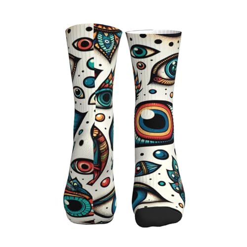 Augenstern Unisex Crew Sport Socks The-Colorful-Evil-Eye Outdoor Recreation Socks2
