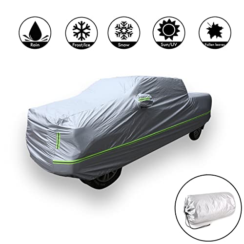 Image of Car Cover All Weather Snowproof UV Protection Windproof Outdoor Full Car Cover Compatible for 2014-2023 2024 2025 Toyota Tundra Accessories Indoor Outdoor Snow Rain Dust Hail Auto Protector