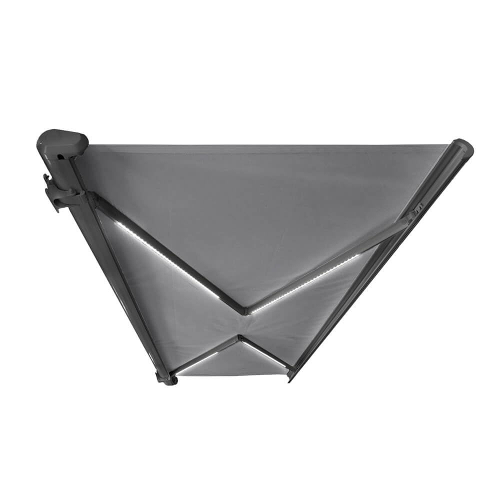 Home Deluxe - LED Vollkassettenmarkise ELOS - Anthrazit, 500 x 300 cm
