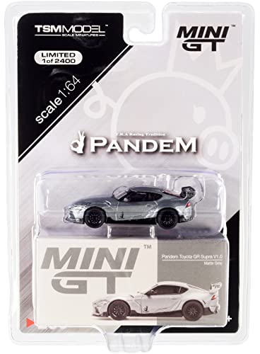 TRUE SCALE miniatures Pandem GR Supra V1.0 Matt Gray Metallic Limited Edition to 2400 Pieces Worldwide 1/64 Diecast Model Car by True Scale Miniatures MGT00250