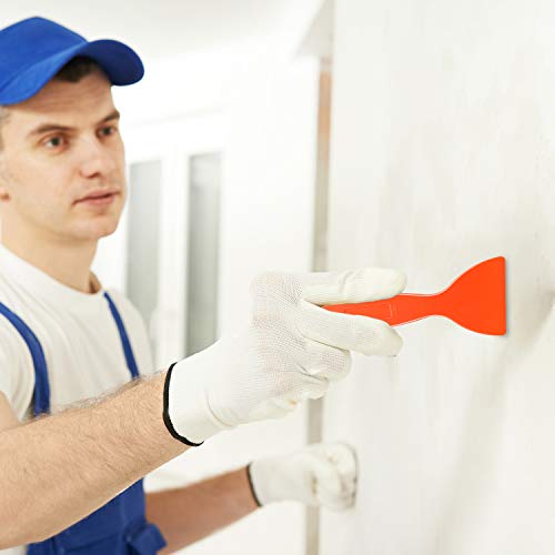 12 Pieces Plastic Spatula Putty Knife Air Bubble Remover Sticker Installation Tool Flexible Paint Scrapers For 3D Printing Resin Removal Vinyl Film Wrap Cleaner (Orange, Green) #TOP2