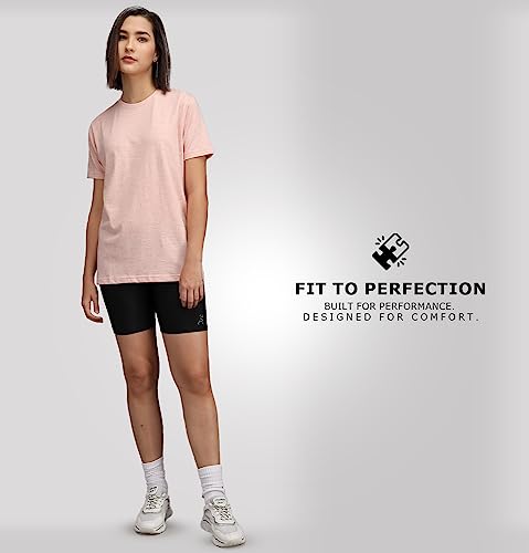 Image of Sleepynuts Women Boyfriend Plain Round Neck Half Sleeve T-Shirt