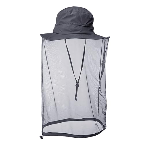 Moskito Kopfnetz Hut - Schnelltrocknender Sonnenhut mit M&uuml;ckennetz f&uuml;r M&auml;nner und Frauen, Dschungel Gesichtsmaske Schutz vor Moskito Insekt K&auml;fer Biene M&uuml;cken f&uuml;r Outdoor Angeln Wandern Gartenarbeit