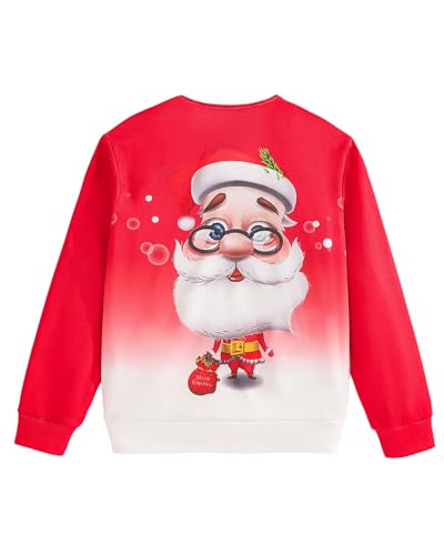 Christmas Boys Ugly Sweatshirts Kids Xmas Funny Stanta Pullover For Holidays Clothes Gifts Size 7-14T2