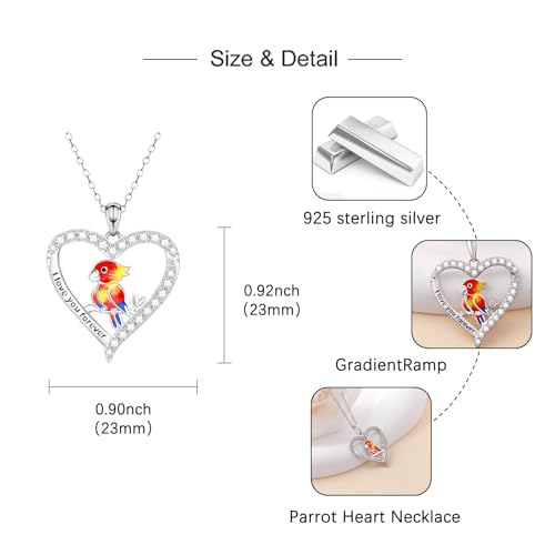 Pendentif Perroquet Argent Hypoallergénique contre Irritations