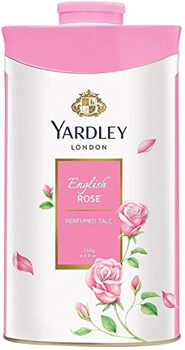 English Rose Perfumed Talc, 250 gm talcum powder for women