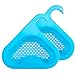 Organizador de Fregadero, RIXOW 2 Piezas Bandeja de Filtro de Fregadero Triangular, Cesta de Filtro de Fregadero de Cocina, Frutas Colador de Té (Amarillo) (Azul)