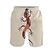 Linomo Pantaloncini da bagno da uomo bohémien etnica lucertola camaleonte costume da bagno pantaloncini da spiaggia ad asciugatura rapida pantaloncini da surf per uomo, multicolore, XXL