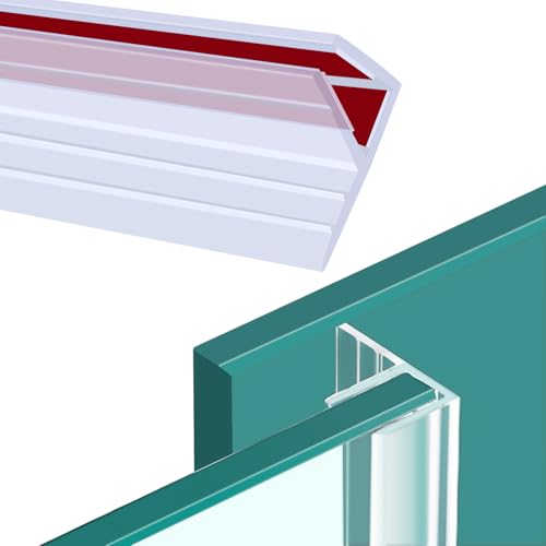 Goma para Mampara de Ducha 6mm Juntas de Ducha Tira de Sellado de Mampara de Ducha para Vidrio de 5 mm 6 mm de Espesor Transparente 200cm (F 6mm)