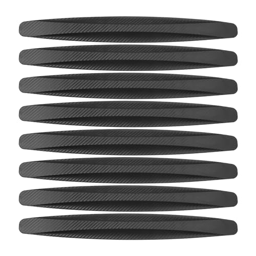 Partuto TU000476A231020 8 Pcs 40Cm Carbon Fiber Pattern Universal Bumper Guard Strips - Suv Rv Car Truck Bumper Protector Patch Trim Anti-Collision Anti-Scratch cover
