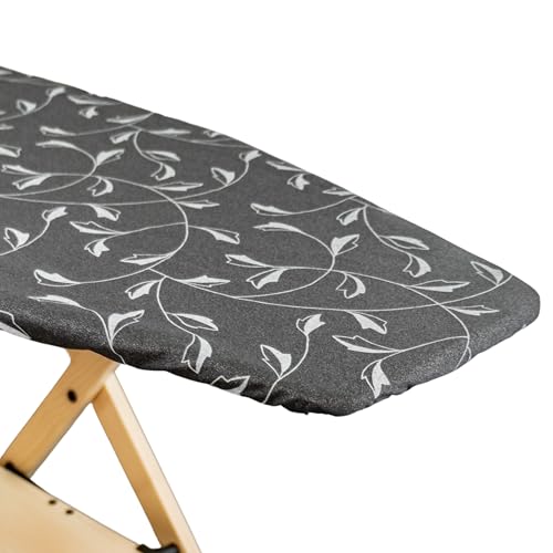 Copertina per Asse da Stiro, Compatibile con Foppapedretti, Colore Argento/Grigio, Copriasse da stiro , copertura asse da stiro con Elastico, Tessuto 100% Cotone, 115 x 63 cm, Made in Italy
