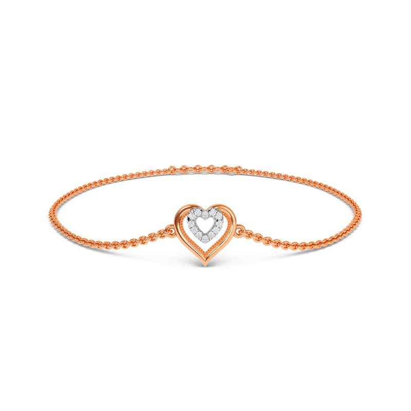 KISNA Real Diamond Jewellery Centric 18KT Rose Gold SI Diamond Bracelet for Women (B096FTW7QL) Amazon Price History, Amazon Price Tracker