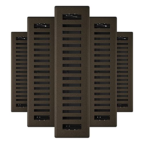 Imperial RG3432 2.25 x 12-Inch Montezuma Decorative Floor Register, 5-Pack, Bronze Age