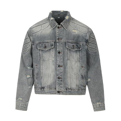 ジャケット・アウター 00s damage denim jaket 00s damage denim jaket Major Damage Jackets Hip Hop Men's