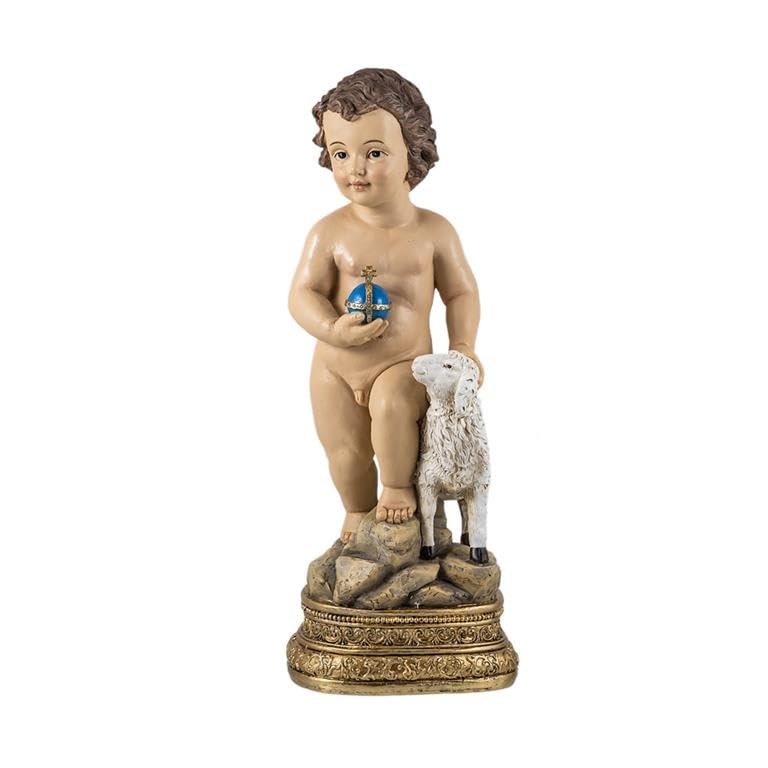 Figura del Bambino Gesù con una pecora