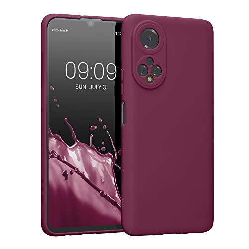 kwmobile Carcasa Compatible con Honor X7 Funda - con Bordes elevados - Apto Carga inalámbrica - Violeta Burdeos Mate