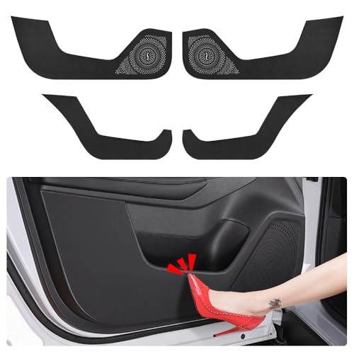LUNQIN Car Door Anti Kick Pad for Mitsubishi Outlander Accessories 2022 2023 2024 2025 Protector Mat Dirty Collision Stickers Interior