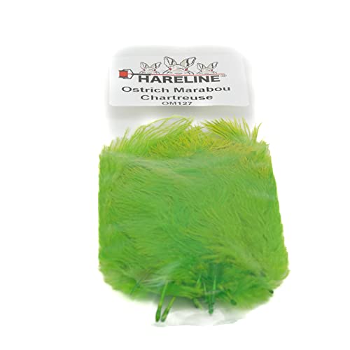 Hareline Fly Tying Ostrich Marabou Feathers for Streamers, Nymphs, and Tails