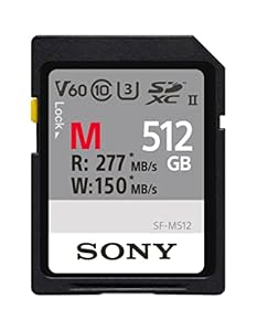 Sony SF-M512 512GB SDXC Speicherkarte UHS-II, V60, Class 10, bis zu 277MB/s Lesen, 150MB/s Schreiben – robust, Staub- & wassergeschützt, IP57